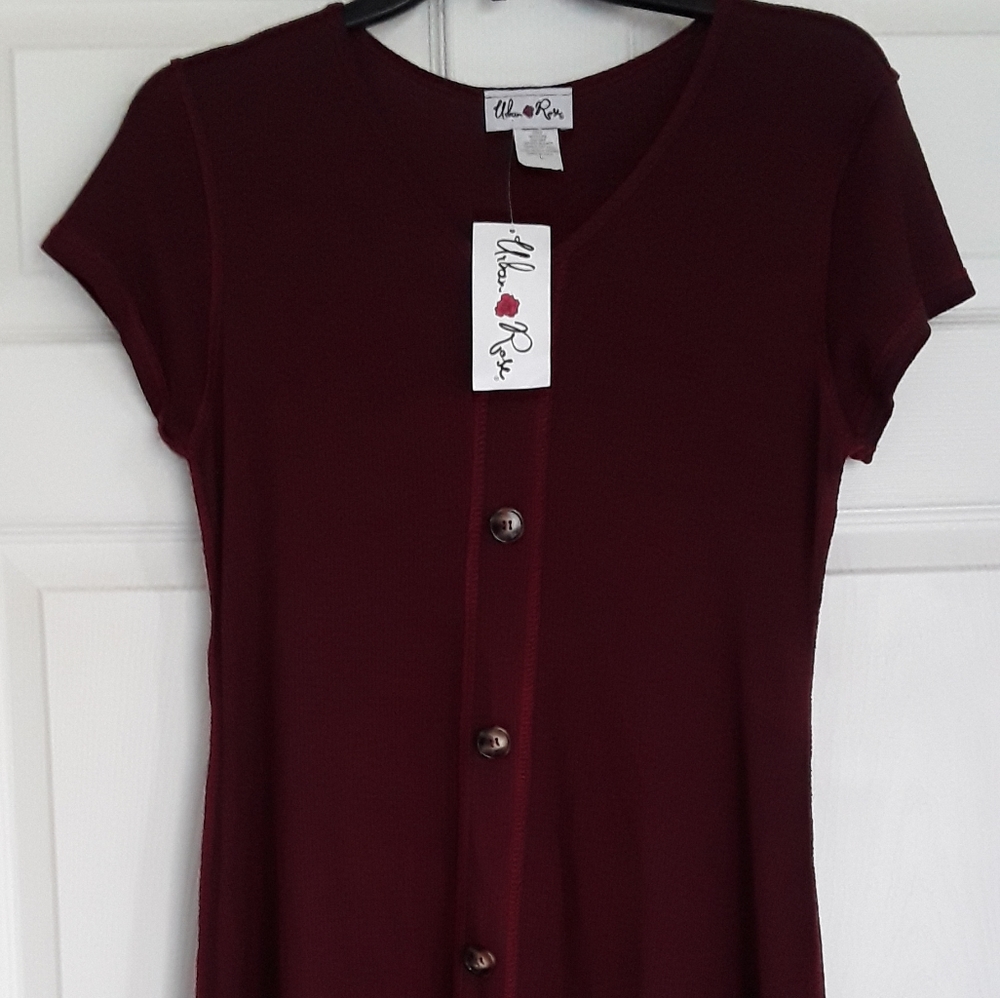 Burgundy dress